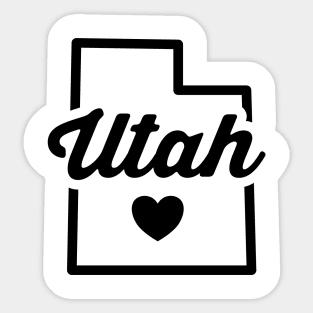 Utah Love Outline Vintage Sticker